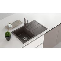 Кухонная мойка Aquasanita Tesa SQT101AW (black metallic 601)