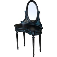 Туалетный столик с зеркалом ГрандМодерн Без деколи 89x40x142 (черный)