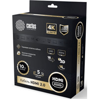 Кабель CACTUS HDMI - HDMI CS-HDMI.2-5 (5 м, черный)