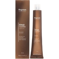 Крем-краска для волос Kapous Professional с кератином NA 5.35 светлый коричневый каштановый золотистый