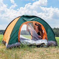 Треккинговая палатка ISMA LY-1624 (оранжевый/зеленый)