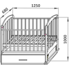 Классическая детская кроватка СКВ-Компани СКВ-1 112007 (Орех)