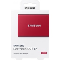 Внешний накопитель Samsung T7 500GB (красный)