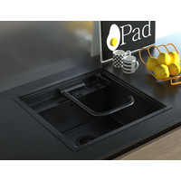 Кухонная мойка ARFEKA ECO AR 520*490, дозатор Black PVD Nano + коландер