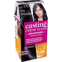 Крем-краска для волос L'Oreal Casting Creme Gloss 210 черный перламутровый