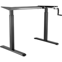 Стол для работы стоя ErgoSmart Manual Desk 1360x800x36 мм (дуб натуральный/черный)
