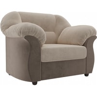 Интерьерное кресло Лига диванов Карнелла 105819 (велюр, бежевый/коричневый)