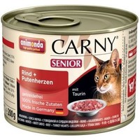 Консервированный корм для кошек Animonda Carny Senior с говядиной и сердечками индейки 200 г