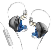 Наушники KZ Acoustics ZEX (с микрофоном, серый/синий)