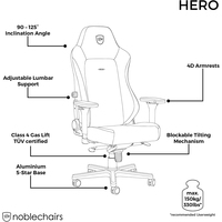 Кресло Noblechairs Hero PU (черный/синий)