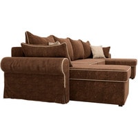 П-образный диван Лига диванов Элис 31486 (велюр, коричневый)
