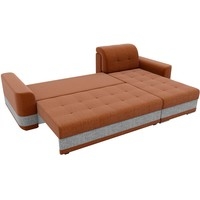 Угловой диван Mebelico Честер 61125 (правый, рогожка, коричневый/серый)