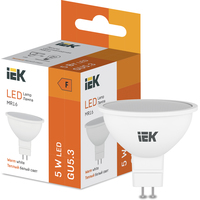 Светодиодная лампочка IEK LED MR16 410lm 3000K GU5.3