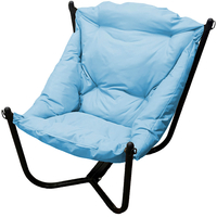 Кресло M-Group Чил 12360403 (черный/голубая подушка)