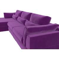 Угловой диван Mebelico Пекин Long 115438L (левый, микровельвет, фиолетовый)