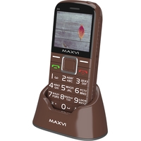Кнопочный телефон Maxvi B5 (коричневый)