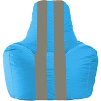 Кресло-мешок Flagman Спортинг С1.1-27 (голубой/серый)