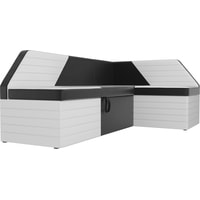 Угловой диван Mebelico Дуглас 106921 (правый, черный/белый)