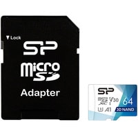 Карта памяти Silicon-Power Superior Pro microSDXC SP064GBSTXDU3V20AB 64GB (с адаптером)