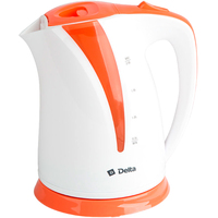 Электрический чайник Delta DL-1327 (белый/коралловый)