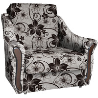 Кресло-кровать Асмана Виктория (рогожка цветок крупный коричневый)