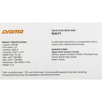 SSD Digma Run P1 256GB DGSR2256GP13T