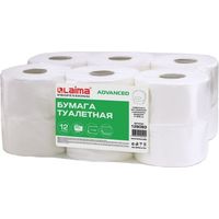 Туалетная бумага Laima Advanced 126093 (12 шт, белый)