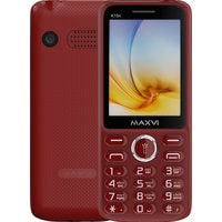 Кнопочный телефон Maxvi K15n (винный красный)
