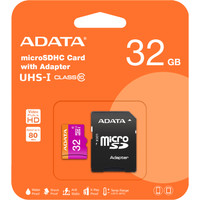 Карта памяти ADATA Premier microSDHC UHS-I U1 (10 Class) 32 Gb (AUSDH32GUICL10-RA1)