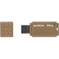 USB Flash GOODRAM UME3 Eco Friendly 64GB (коричневый)