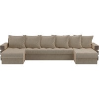 П-образный диван Лига диванов Венеция 31601 (микровельвет, бежевый)