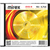 DVD-R диск Mirex 4.7Gb 16x UL130003A1S (1 шт.)