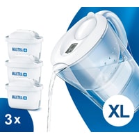 Кувшин BRITA Marella XL Memo (3 фильтра Maxtra+, белый)