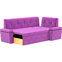 Угловой диван Лига диванов Деметра 45 правый 58973 (микровельвет, фиолетовый)