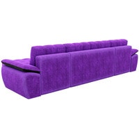 П-образный диван Лига диванов Нэстор 31533 (велюр, фиолетовый/черный)