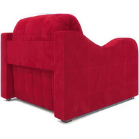 Кресло-кровать Мебель-АРС Барон №4 (микровельвет, красный кордрой)