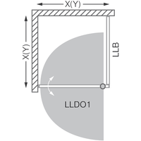 Душевой уголок Roth Lega Line LLB/100 + LLDO1/70 (хром/прозрачное)