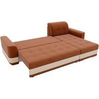 Угловой диван Mebelico Честер 61124 (правый, рогожка, коричневый/бежевый)