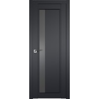 Межкомнатная дверь ProfilDoors 2.71U L 90x200 (черный матовый/стекло графит)