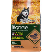 Сухой корм для собак Monge BWild Grain Free All Breeds Adult Salmon with Peas (для всех пород с лососем и горохом) 2.5 кг