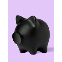 Копилка для денег PIG BANK свинка-копилка XL (черный)