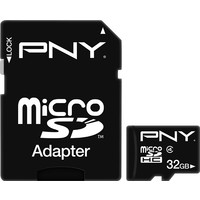 Карта памяти PNY microSDHC (Class 4) 32GB (P-SDU32G4-GE)