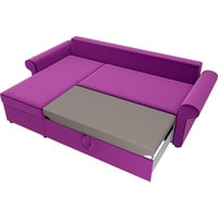 Угловой диван Лига диванов Милфорд 29064 (левый, микровельвет, фиолетовый)