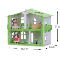Кукольный домик Krasatoys Загородный дом София с мебелью 000264 (белый/салатовый)
