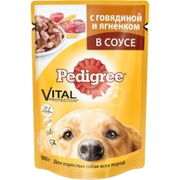 Пресервы Pedigree для взрослых собак с говядиной и ягненком 0.1 кг