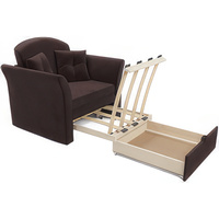 Кресло-кровать Мебель-АРС Малютка №2 (велюр, шоколад HB-178 16)