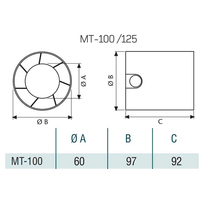 Осевой вентилятор CATA MT-100
