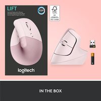Вертикальная мышь Logitech Lift (розовый)