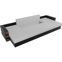 П-образный диван Лига диванов Венеция 100055 (экокожа, белый/черный)