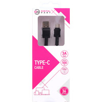 Кабель Digital Part TC-306 USB Type-A - USB Type-C (1 м, черный)